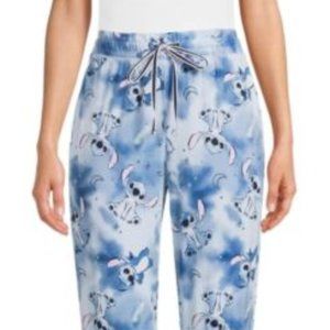 Lilo & Stitch Frozen Aqua Pajama Sleep Jogger Pants - Small